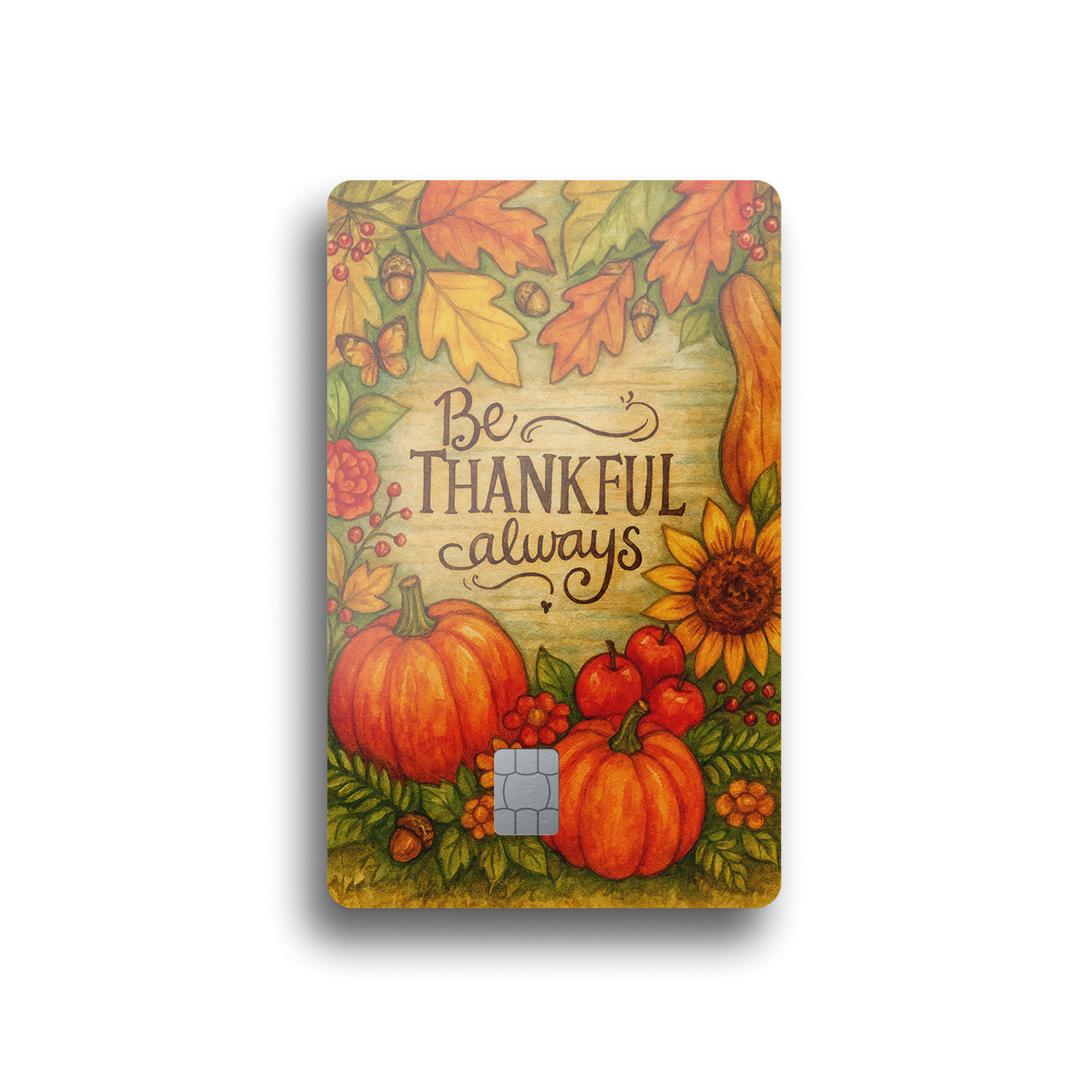 Thankful Harvest Quote Card Skin